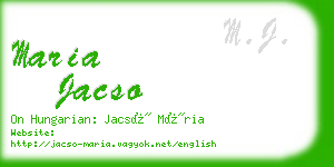 maria jacso business card